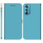 For Motorola Edge 30 Imitated Mirror Surface Leather Phone Case(Blue)