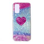For Galaxy S20 Coloured Drawing Pattern IMD Workmanship Soft TPU Protective Case(Red Heart)