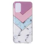 For Galaxy S20+ Coloured Drawing Pattern IMD Workmanship Soft TPU Protective Case(Tricolor)