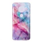 For Motorola Moto G7 Coloured Drawing Pattern IMD Workmanship Soft TPU Protective Case(Pink Sky)