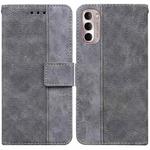 For Motorola Moto G Stylus 4G 2022 Geometric Embossed Leather Phone Case(Grey)