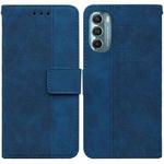 For Motorola Moto G Stylus 5G 2022 Geometric Embossed Leather Phone Case(Blue)