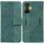 For Xiaomi Poco F4 GT / Redmi K50 Gaming Geometric Embossed Leather Phone Case(Green)