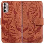 For Motorola Moto G Stylus 4G 2022 Tiger Embossing Pattern Horizontal Flip Leather Phone Case(Brown)