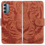 For Motorola Moto G Stylus 5G 2022 Tiger Embossing Pattern Horizontal Flip Leather Phone Case(Brown)