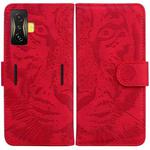 For Xiaomi Poco F4 GT / Redmi K50 Gaming Tiger Embossing Pattern Horizontal Flip Leather Phone Case(Red)