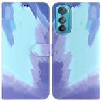 For Motorola Edge 30 Watercolor Pattern Leather Phone Case(Winter Snow)