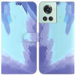 For OnePlus 10R / Ace Watercolor Pattern Leather Phone Case(Winter Snow)