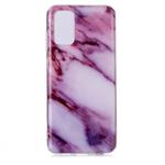 For Galaxy S20 Ultra Marble Pattern Soft TPU Protective Case(Purple)