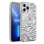 For iPhone 13 Pro Max Wave Electroplating TPU Phone Case (Matte Silver)