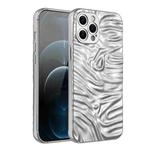 Wave Electroplating TPU Phone Case For iPhone 12 Pro(Matte Silver)