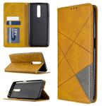 For Xiaomi Redmi K30 Rhombus Texture Horizontal Flip Magnetic Leather Case with Holder & Card Slots & Wallet(Yellow)