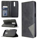 For Xiaomi Redmi K30 Rhombus Texture Horizontal Flip Magnetic Leather Case with Holder & Card Slots & Wallet(Black)