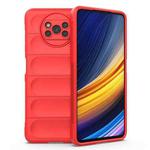 For Xiaomi Poco X3 NFC Magic Shield TPU + Flannel Phone Case(Red)