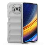 For Xiaomi Poco X3 NFC Magic Shield TPU + Flannel Phone Case(Grey)