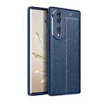 For Honor 70 Litchi Texture Shockproof TPU Phone Case(Blue)