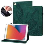 For iPad 10.2 2020 / Air 2019 Big Butterfly Embossed Smart Leather Tablet Case(Green)