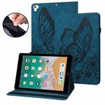 Big Butterfly Embossed Smart Leather Tablet Case For iPad Air 2 / 9.7 2018&2017(Blue)