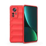 For Xiaomi 12 Pro Magic Shield TPU + Flannel Phone Case(Red)