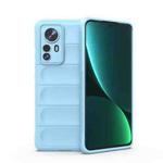 For Xiaomi 12 Pro Magic Shield TPU + Flannel Phone Case(Light Blue)