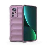 For Xiaomi 12 Pro Magic Shield TPU + Flannel Phone Case(Purple)