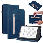 For Amazon Kindle Paperwhite 5 2021 Skin Feel Solid Color Zipper Smart Leather Tablet Case(Blue)