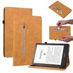 For Amazon Kindle Paperwhite 5 2021 Skin Feel Solid Color Zipper Smart Leather Tablet Case(Yellow)