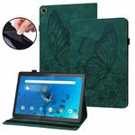 For Lenovo Tab M8 8505X Big Butterfly Embossed Leather Tablet Case(Green)