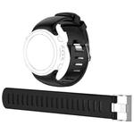 For Sunnto D4 / D4i Novo Diving Watch Silicone Watch Band with Extension Strap(Black)