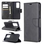 For Huawei P40 Pro Retro Lambskin Texture Pure Color Horizontal Flip PU Leather Case with Holder & Card Slots & Wallet & Lanyard(Black)