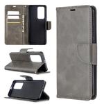 For Huawei P40 Pro Retro Lambskin Texture Pure Color Horizontal Flip PU Leather Case with Holder & Card Slots & Wallet & Lanyard(Grey)