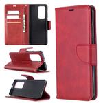 For Huawei P40 Pro Retro Lambskin Texture Pure Color Horizontal Flip PU Leather Case with Holder & Card Slots & Wallet & Lanyard(Red)