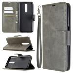 For Xiaomi Redmi K30 Retro Lambskin Texture Pure Color Horizontal Flip PU Leather Case with Holder & Card Slots & Wallet & Lanyard(Grey)