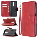 For Xiaomi Redmi K30 Retro Lambskin Texture Pure Color Horizontal Flip PU Leather Case with Holder & Card Slots & Wallet & Lanyard(Red)