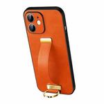 For iPhone 12 SULADA Cool Series PC + Leather Texture Skin Feel Shockproof Phone Case (Orange)