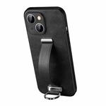 For iPhone 13 SULADA Cool Series PC + Leather Texture Skin Feel Shockproof Phone Case (Black)