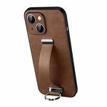 For iPhone 13 SULADA Cool Series PC + Leather Texture Skin Feel Shockproof Phone Case (Brown)
