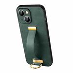 For iPhone 13 SULADA Cool Series PC + Leather Texture Skin Feel Shockproof Phone Case (Green)