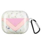 Painted Plastic Wireless Earphone Protective Case For AirPods 3(Splicing Marble)