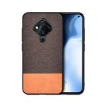 For Vivo S1 Pro (Indian Version) Shockproof Splicing PU + Cloth Texture PC + TPU Protective Case(Brown)