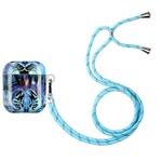 Painted Plastic Long Lanyard Wireless Earphone Protective Case For AirPods 1 / 2(Wolf Head)