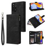 For Xiaomi Redmi Note 11 Pro International Multifunctional Frosted Zipper Wallet Leather Phone Case(Black)