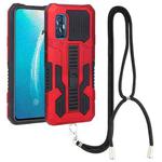 For vivo V19 Indonesia Vanguard Lanyard Kickstand TPU + PC Phone Case(Red)