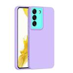 For Samsung Galaxy S22+ 5G Lens Protection Skin Feel TPU Phone Case(Purple)