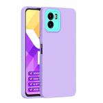 For vivo Y15s Lens Protection Skin Feel TPU Phone Case(Purple)