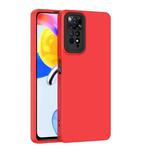 For Xiaomi Redmi Note 11 Global / Note 11S Lens Protection Skin Feel TPU Phone Case(Red)