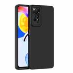 For Xiaomi Redmi Note 11 Pro 4G / 5G Lens Protection Skin Feel TPU Phone Case(Black)