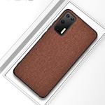 For Huawei P40 Shockproof Cloth Texture PC + TPU Protective Case(Brown)