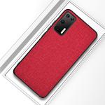 For Huawei P40 Shockproof Cloth Texture PC + TPU Protective Case(Red)