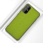 For Galaxy S20+ Shockproof Cloth Texture PC + TPU Protective Case(Green)